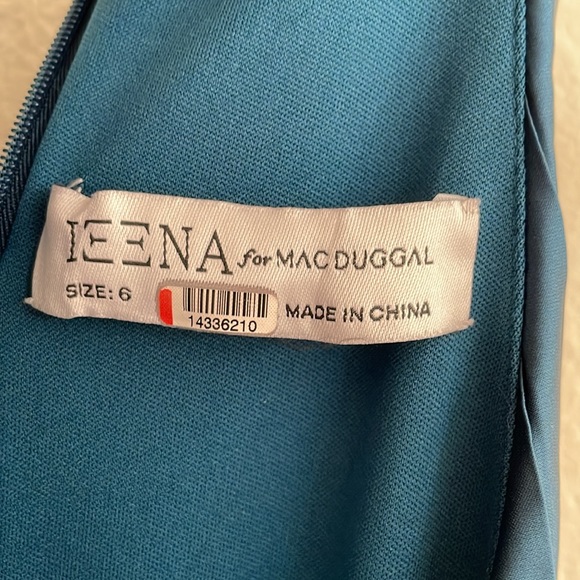 IEENA FOR MACDUGGAL Women's Pleated Gown Size 6 in Navy Blue - Picture 4 of 10